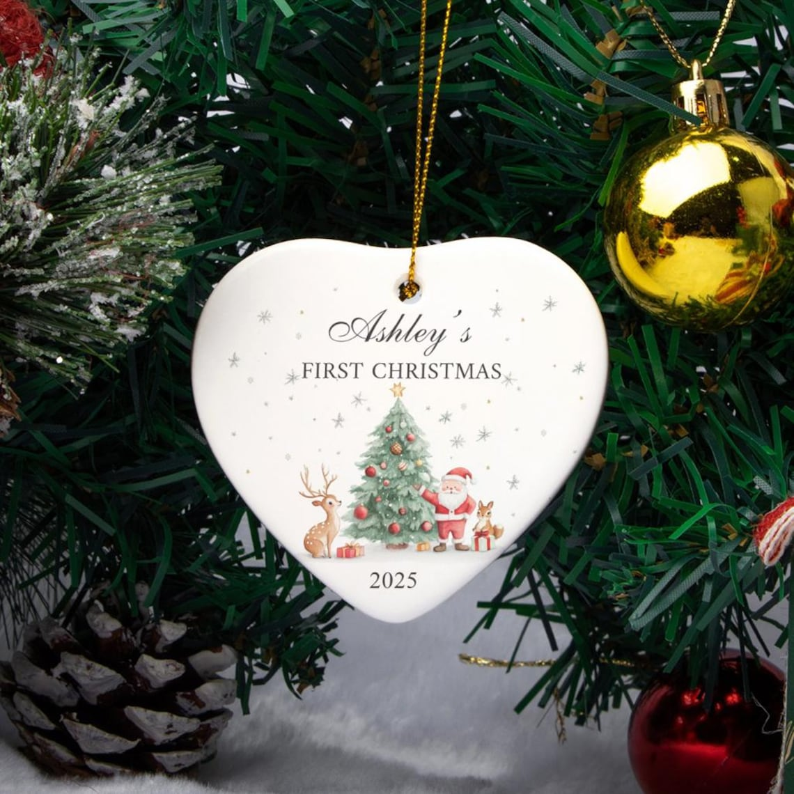 Personalized Baby's First Christmas | Ceramic Ornament