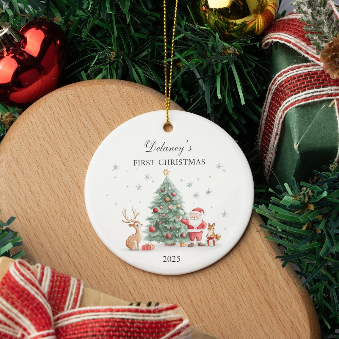 Personalized Baby's First Christmas | Ceramic Ornament