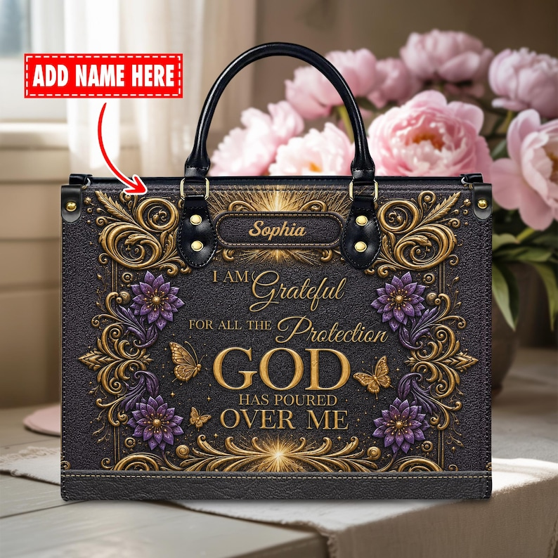 Faith Purse | Personalized Christian Leather Handbag | VSG-02