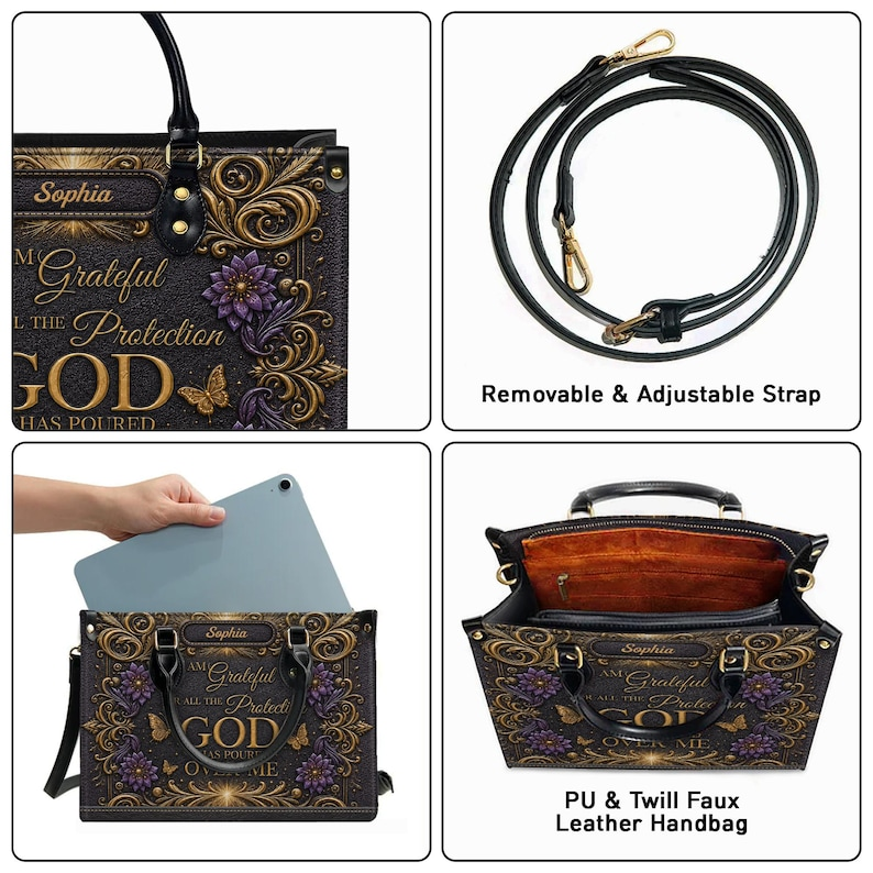 Faith Purse | Personalized Christian Leather Handbag | VSG-02