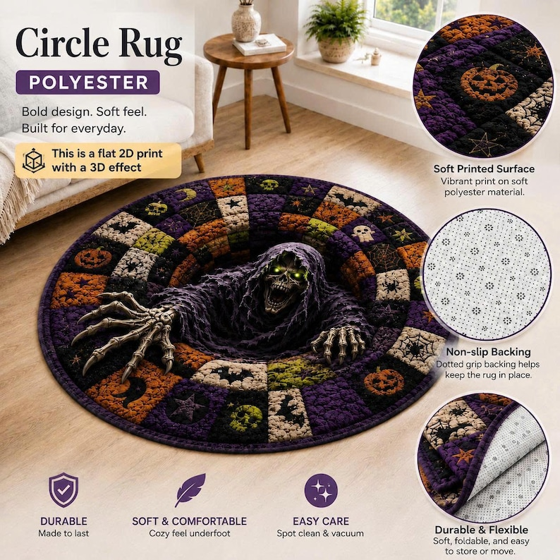 Santa Christmas Round Rug | XMAX-TS06