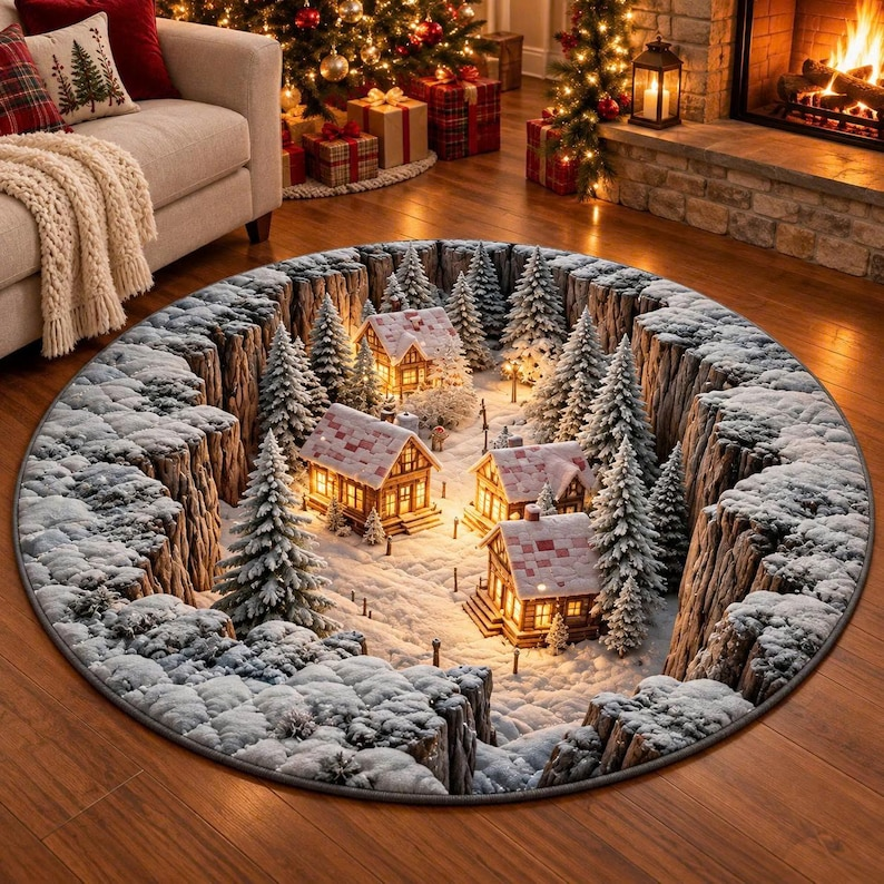 Santa Christmas Round Rug | XMAX-TS05