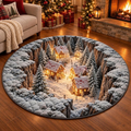 Santa Christmas Round Rug | XMAX-TS05