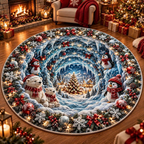 Santa Christmas Round Rug | XMAX-TS06