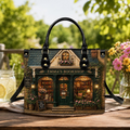 Cozy Library Storefront | Personalized Bookshop Leather Handbag | 04