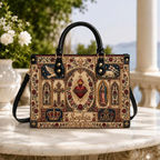 Sacred Heart of Grace | Personalized Catholic Leather Handbag for Women | handbag-christian-07