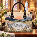 Be Still & Know | Personalized Psalm 46:10 Christian Leather Handbag for Women