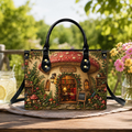 Personalized Cozy Mushroom Book Nook Handbag | Fantasy Readers & Book Lovers | Handbag-003-HUY