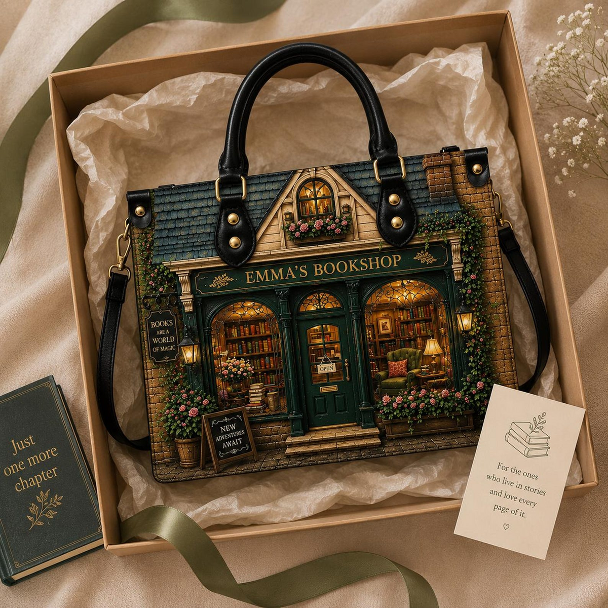 Cozy Bookshop Aesthetic | Book Lovers | Handbag-book04