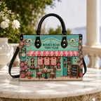 Personalized Reading Tracker Leather Handbag | Book Lovers & Readers | 3DH--012
