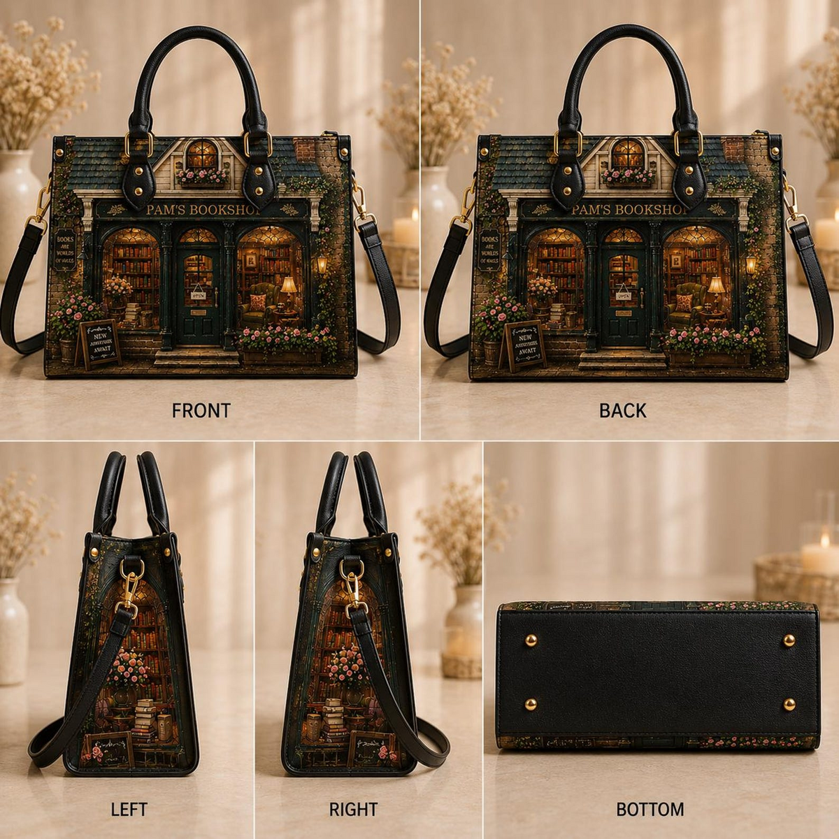 Cozy Bookshop Aesthetic | Book Lovers | Handbag-book04