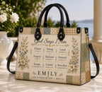 Personalized Christian Handbag for Women, God Says I Am Bag, Bible Verse Purse, Custom Name Faith Tote, Christian Gift for Her