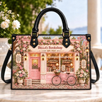 Personalized Pink Floral Bookshop Handbag | Book Lovers & Readers