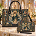 Personalized Christian Jesus Sacred Art Handbag,Religious Leather Bag,Catholic Faith Gift for Women,Church Inspired Personalized Shoulder