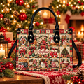Gingerbread Baking Christmas Charm | Personalized Quilted Leather Handbag for Bakers