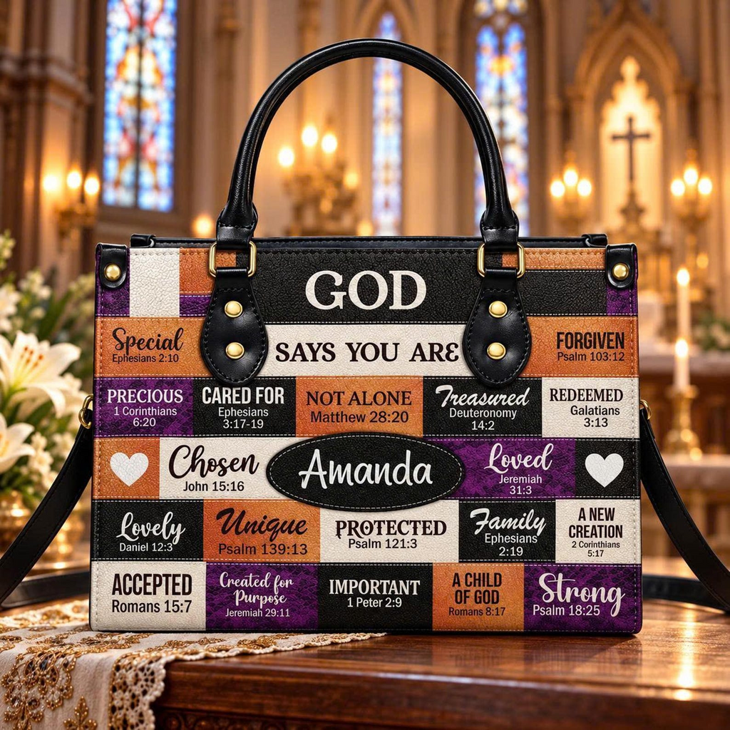 Patchwork of Faith | Personalized Christian Leather Handbag for Women