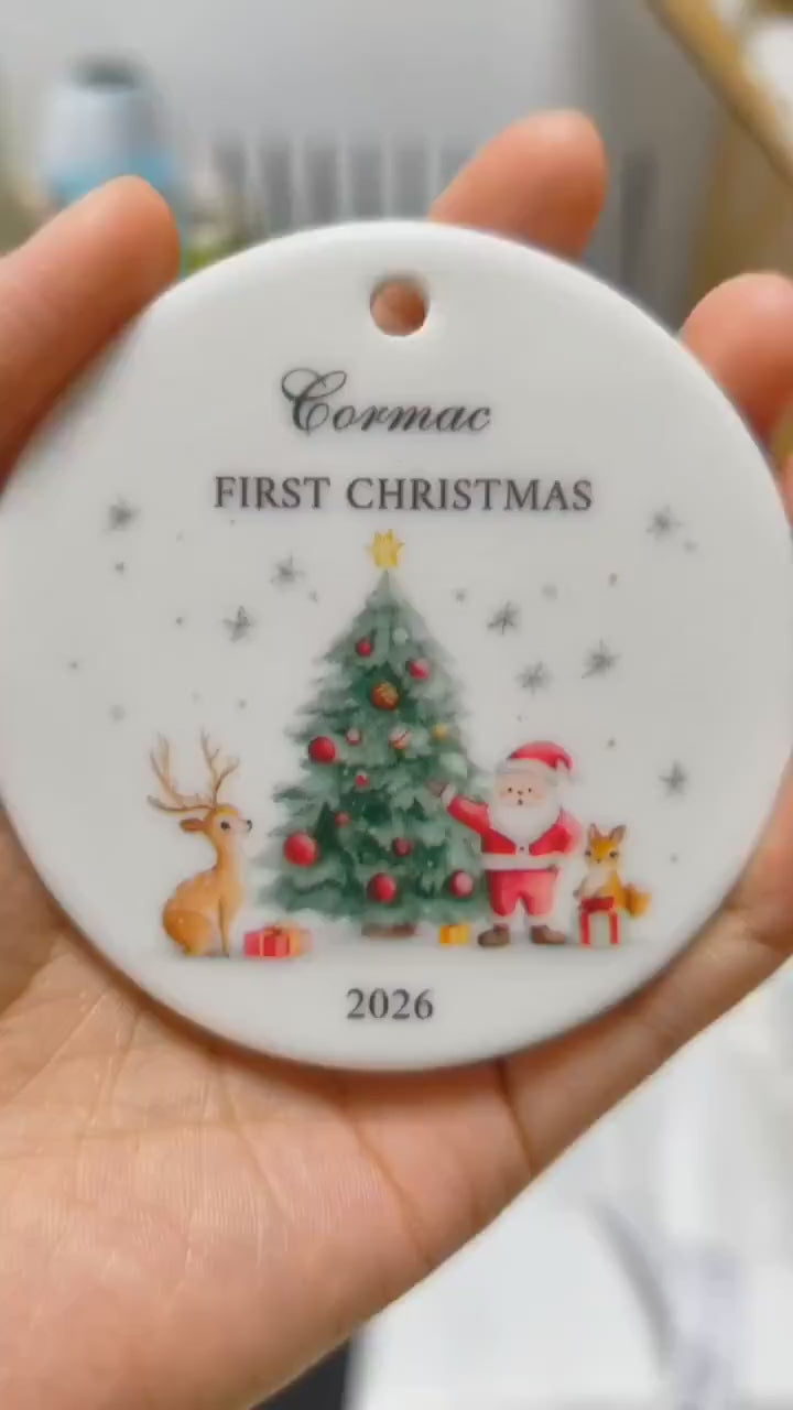 Personalized Baby's First Christmas | Ceramic Ornament