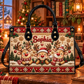 Rudolph Christmas Charm | Personalized Reindeer Leather Handbag for Women