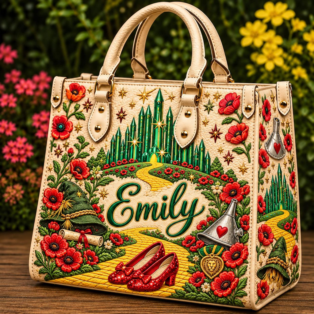 Gingerbread Family Christmas Charm | Personalized Leather Handbag for Women