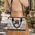 Personalized Back to School Book Lover Leather Handbag | Teachers & Librarians | Handbag-003-Huy